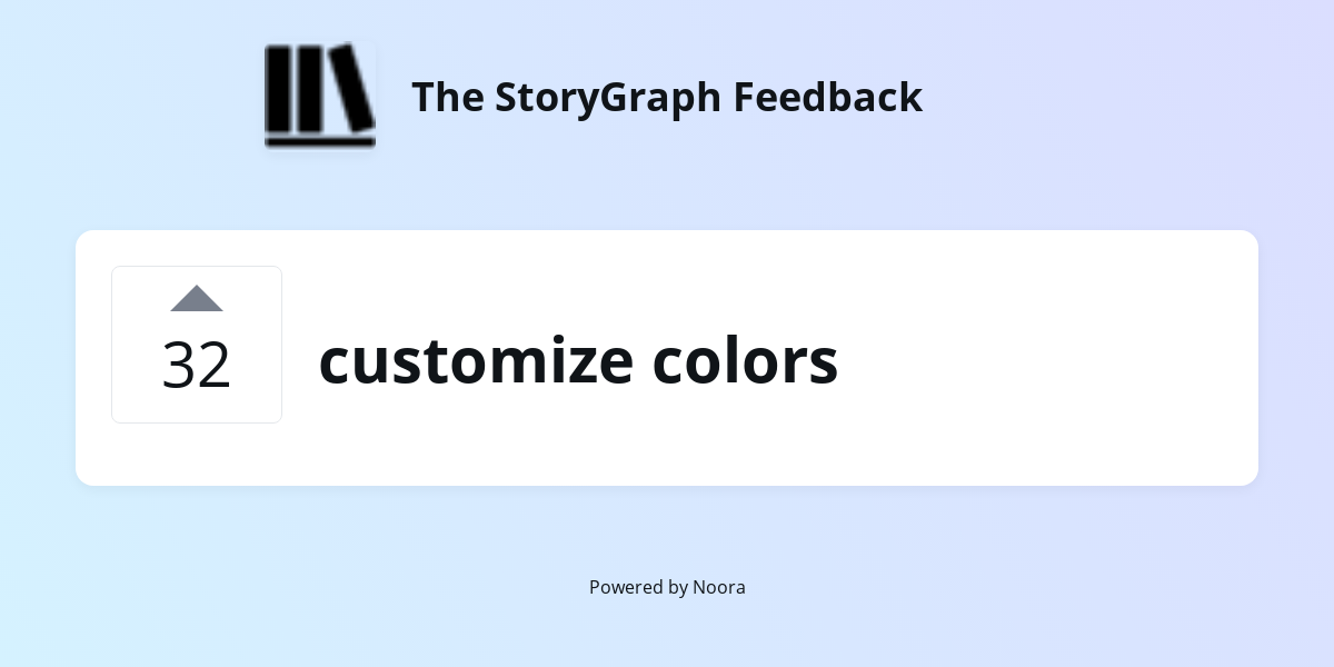 customize colors | Requests/Ideas | The StoryGraph